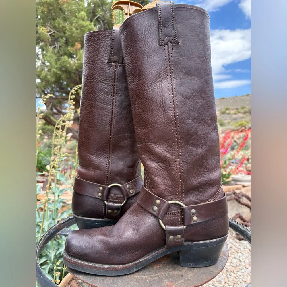 Frye 15R Tall Harness Boots - Picture 6 of 16
